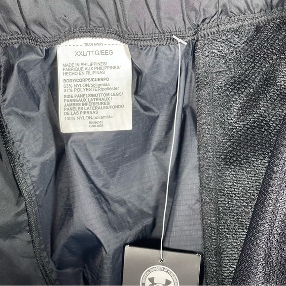 Under Armour Mens Pants XXL Black Elastic Waist Lightweight Pockets - Picture 13 of 13